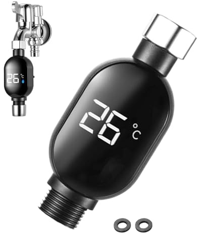 Duschwasser Temperatur Monitor - Dusch Temperatur Sofortmessung Mit LED Digitalanzeige | Wasserdichtes Badzubehör Für Haushalt Küche