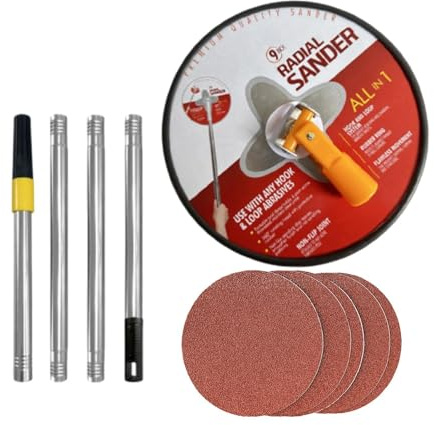 XLWLLNJ Ponceuse Manuelle à Tige pour Cloisons Sèches, Outil de Ponçage pour Murs et Plafonds, Rouge