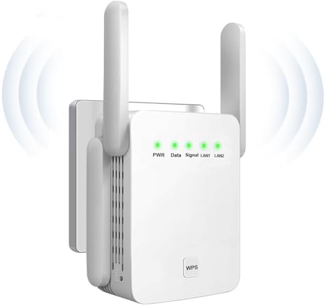 2026 Upgraded WiFi Extender Booster, WiFi Booster Range Extender with Ethernet Port, 4 Antennas Internet Booster, Home Wireless Signal Booster, Coverage Up to 9000 Sq.Ft and 60 Devices