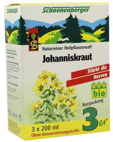JOHANNISKRAUT SAFT Schoenenberger Heilpfl.Säfte 3X200 ml