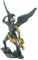 34 cm Erzengel Uriel Deko Figur, Zinn und Gold Farbe