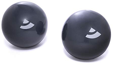 Bodhi Pilates Toning Ball 2er Set | Anthrazit | Durchmesser 12 cm | Gewicht 2 x 1 kg oder 0,5 kg