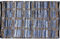 Bestlivings Flickenteppich Rund 60 x 90 cm aus handgewebter Baumwolle in Jeans Square - viele Variationen