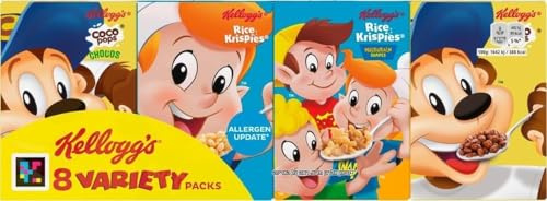 Kellogg's Breakfast Cereal Variety Pack Boxes, 196g
