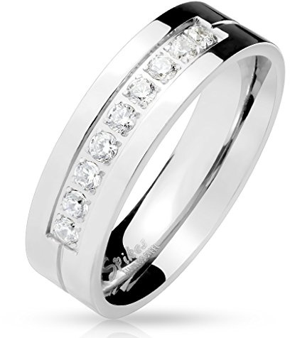 Tapsi´s Coolbodyart® Partner Ehe Ring Edelstahl 9 Zirkonia 47(15)