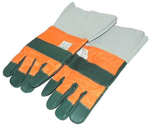 RocwooD Chainsaw Safety Gauntlet Chainsaw Gloves XL Extra Large Size 11 Class 1, 20 m/s
