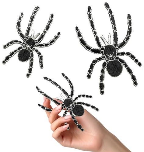 2 Pcs Spider Embroidered Patches,Iron On Patches, Sew On Applique Patch，Embroidery Patches, Cool Patches for Men, Women, Boys, Girls, Kids