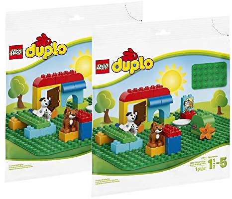 LEGO Duplo Große Platte grün 38,1 cm x 38,1 cm 2304 Kreativ Spielzeug (2 Stück)