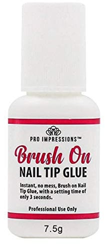 Professional Brush On Nail Tip Glue - 7.5g Pro Impressions (5 Pack)
