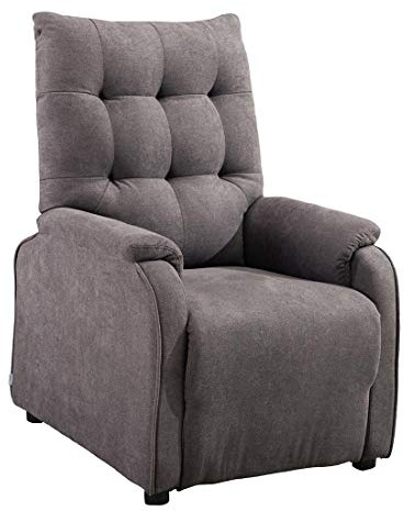 More4Homes CHARLBURY FABRIC RECLINER ARMCHAIR SOFA FIRESIDE CHAIR RECLINING CINEMA (Charcoal)