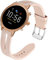 Compatible for Fossil Julianna Bands, LvBu Slim Genuine Leather Band Replacement Accessories Strap Compatible for Fossil Gen 5 Julianna Smartwatch/Fossil Julianna hr (Pink)