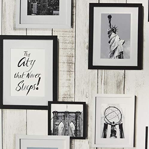 New York Photo Frame Wallpaper White Wood Effect Vinyl Paste The Wall