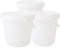 5 Litre White Food Grade Buckets (Pack of 3) with Air Tight Lids & Handles Food Storage Home Brew Pet Food etc