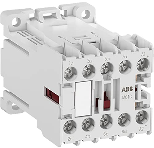 MC1CC00ATWN Mini-Schalter, 3 Hauptkontakte NO und 1 Hauptkontakt NC, 220 V DC +/-30%, weiß, 6,8 x 4,5 x 4,8 cm (Referenz: 1SAL200799R9901)
