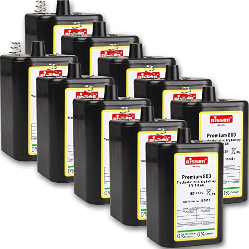 10er Pack 4R25 Nissen Premium 800-6V Hochleistungs- Industrial Longlife Blockbatterie - 6 Volt Batterie Block - neueste kraftmax Version 4R25X