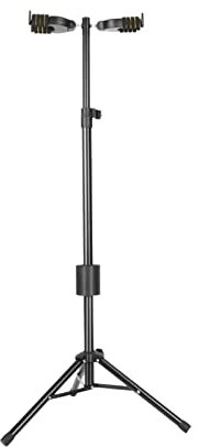 ZLI Double Head Gravity Selbstsichernder Gitarrenständer,Faltbares Gitarrenhalter,Hänger Home Floor Gitarrenständer Stage Studio Display Rack Beweglich