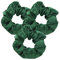 Topkids Accessories 3pc Satin Hair Scrunchies for Women & Girls, Hair Accessories for Women, Hair Bobbles, Hair Ties, Hair Elastics, Ponytail Holders, Hair Styling Accessories (Bottle Green)