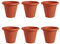 Clever Pots 6X Petit Pot de Fleur Interieur, Pots de Fleurs Plastique 19/20cm pour Fleurs et Plantes, Pot Plante Intérieur et Extérieur avec Drainage pour Jardin, Veranda, Patio, Balcon - Terracotta