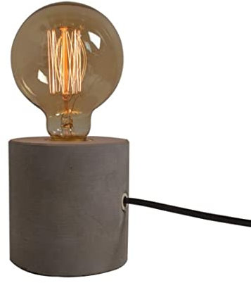 SXYSXYSXY Vintage Zement Tischlampe Nachtlicht Industrielle Tischleuchte Nordic Minimalismus Schlafzimmer Nachttischlampe Wohnzimmer E27*1 für Kinderzimmer Hotel Café Dekorative 8.8 * 8.8cm