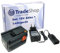 Trade-Shop 2in1 Set: Li-Ion Akku 18V / 3000mAh + 18V Ladegerät Ladestation kompatibel mit Gardena Heckenschere Ergocut 48, Highcut 48-Li, AccuJet 9333-20 8865
