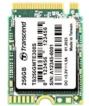 Transcend SSD interne M.2 2230 NVMe PCIe Gen3 x4 256GB, 3D NAND Flash TLC, (Lecture/Écriture - jusqu'à 2 900/2 650 MB/s) Garantie limitée 5 ans - TS256GMTE300S