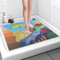 Sicherheits Duschmatte rutschfest für Kinder 60 x 60 cm, Weich Komfort Badematte mit Ablauflöchern, PVC-Luffa Massage Duschmatten für Nassbereiche, Schnell trocknend