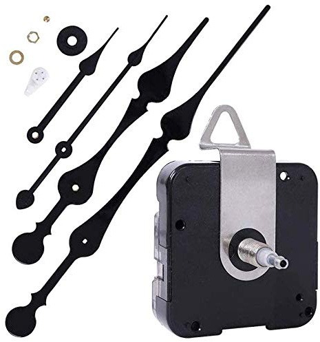 Jufjsfy High Clock Movement Mechanism with 11 Inch Long Spade Hands, Quartz Clock Motor Kit, Shaft Length 7/8 Inch