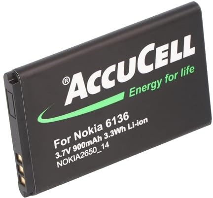 AccuCell Akku kompatibel mit Nokia 2650 Akku BL-4C Batterie