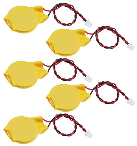 OTOTEC 5PCS 3V CR2032 BIOS CMOS Batteria con cavi e filo connettore per computer PDA IC Card Orologio elettronico indossabile dispositivo elettronico unità di monitoraggio