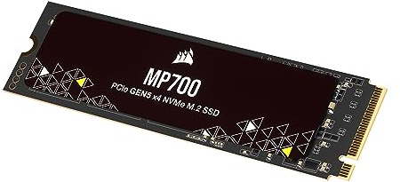 Corsair MP700 2TB PCIe Gen5 x4 NVMe 2.0 M.2 SSD - High-Density TLC NAND - M.2 2280 - DirectStorage-Kompatibel - Bis zu 10.000MB/sec - PCIe Gen4 & Gen3 Abwärtskompatibel - Schwarz