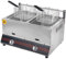 CGLYYDS Deep Fryer Friteuse à gaz Professionnelle,Friteuse à gaz à Double Cylindre 12L avec bac d'assaisonnement et 2 paniers de friture,Facile à Nettoyer