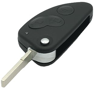 BROVACS Ersatz-Schlüsselgehäuse kompatibel mit Alfa Romeo 147 156 166 GT 3 Tasten Keyless Entry Flip Fernbedienung Schlüsselgehäuse PG264A