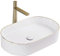 GTM Design Aufsatzwaschbecken Glanz Modern Waschbecken ohne Hahnloch - Elegant Aufsatzwaschbecken Oval für Badezimmer und Gäste WC - nur Bad Waschbecken - Modell 11