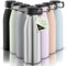 SipX™ 3-fach isolierte Edelstahl-Wasserflasche - 750 ml mit Deckeldeckel, BPA-frei, wiederverwendbar, isolierte Wasserflasche hält 24 Stunden kalt, Metall-Wasserflasche aus nachhaltigem Material zum