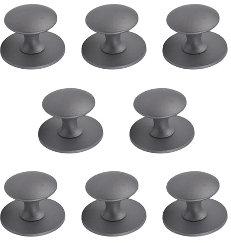 MOROBOR Stainless Steel Drawer Knobs,8pcs Self-Stick Instant Cabinet Pulls Adhesive Sliding Door Handle with Mounting Screws for Glass Cabinet Cupboard Drawer (Starry Sky Gray)