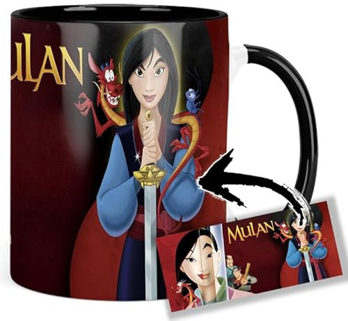 Mulan Taza Interior y Asa Negra Ceramica Mug