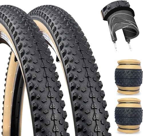 ZUKKA Pack de 2 neumáticos de Bicicleta de 27,5 x 2,125 con Cubierta para Bicicleta de montaña Plegable de Repuesto para BMX MTB Bicicleta eléctric