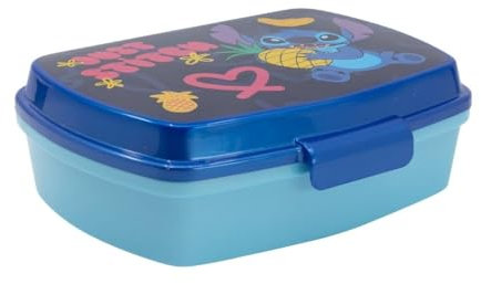 My sweety pop - Scatola per merenda - Pranzo box - Per bambini - asilo - scuola - vacanze - pasto - 17 cm - idea regalo - Stitch - blu - per ragazza, 50674