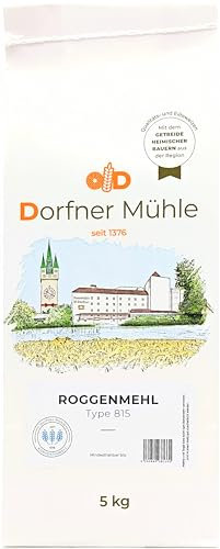 Roggenmehl Type 815 [5kg] - Feines Roggenmehl aus Bayern für Mischbrote, rustikales Gebäck und Lebkuchen - 100% Roggen ohne Zusätze