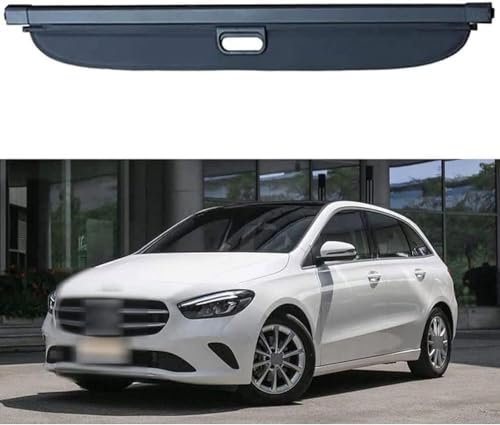 YPJHMXQXQ Einziehbar Kofferraumabdeckung Laderaumabdeckung Cargo Cover Rollo für Mercedes Benz B Class W246 B180 2009 2010 2011, Shielding Security Trennwand Aufbewahrung Schutz ZubehöR