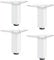 SZLXJMFL White, 4pcs Table Legs DIY Metal Furniture Feet Adjustable 6cm-40cm Heavy Duty Sofa Legs Cabinet Legs Cupboard Feet Kitchen Foot, Rubber Anti-slip Mat, Free Screw-6cm/2.4