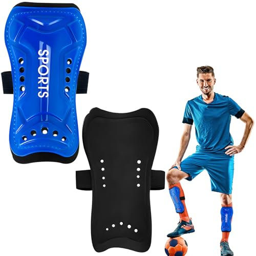 FairyPeach Cubre Espinilleras Futbol, Espinilleras Futbol Niño, Espinilleras Hockey Hierba, Espinilleras Futbol Hombre, Funda Espinilleras, Protector Tobillo Futbol Niños, Soccer Shin Guard (Azul)