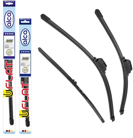 alca® Scheibenwischer Komplettset für LAND ROVER DEFENDER Pick-up | 06.1998 - 05.2016, U-FLAT Flachbalkenwischer, flaches Design, Flexibel, Nanographitbeschichtung