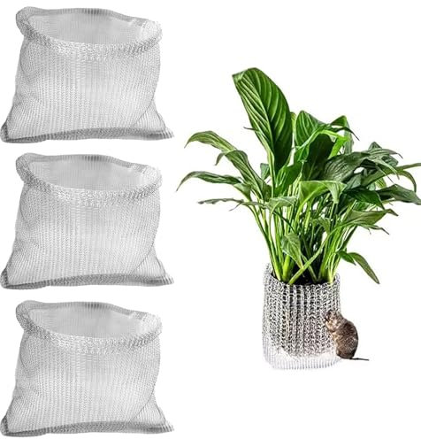 LINGJIA 3 Stück Drahtgitter,Maulwurfgitter, Wurzelschutzkörbe aus Edelstahl, pflanzkorb，Wühlmauskörbe aus Metall, Edelstahlgewebe, Pflanzenkörbe, zum Schutz von Baum, Blumen und Gemüsewurzeln