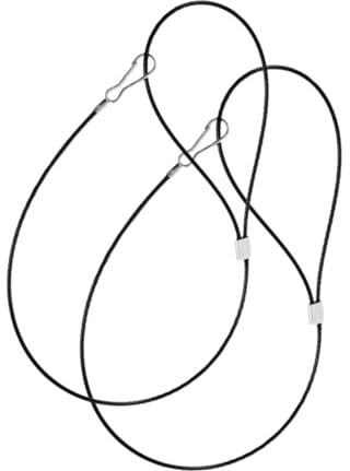 DOITOOL 1 juego de 2 cercas para puerta corredera, doble puerta, puerta exterior, perno de resorte, kit de cable de alambre, dos cercas de cerca, tirador de cable de acero, acero inoxidable, color