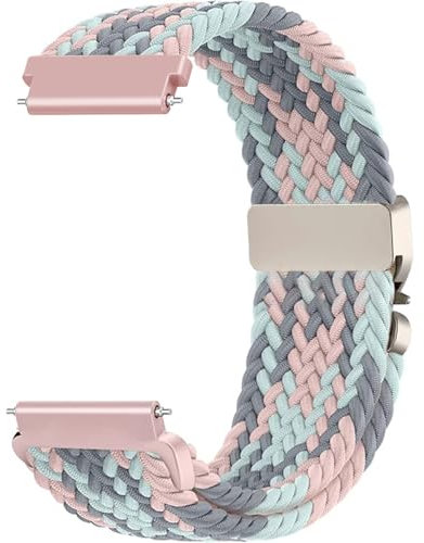 Issinlky Nylon Bracelet Montre tressé 18mm 20mm 22mm, élastique de remplacement à dégagement rapide pour femmes et hommes