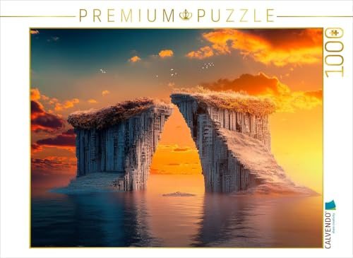 CALVENDO Puzzle Treffen der Klippen - Surreale Landschaft | 1000 Teile Lege-Größe 64 x 48 cm Foto-Puzzle für glückliche Stunden