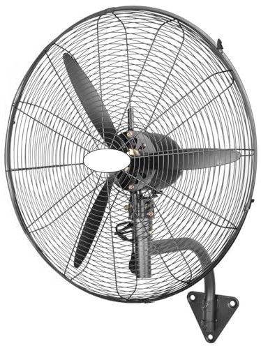 Ventilador de Pared 280W | Ventilador Industrial 2 Posiciones oscilante o Fijo y Cabezal orientable Borrasca Ø 81 cm de diámetro