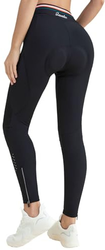 Santic Lange Fahrradhose Damen Gepolstert Thermo Winter Radhose | Thermo Radhose Damen mit weichem Sitzpolster, atmungsaktivem Material und ideal für Winter, Rennrad, MTB und lange Fahrten