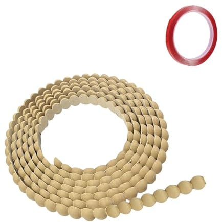 3 Meter Flexible Zierleisten Selbstklebend, Aartner Deckenleisten Wandleisten Selbstklebend, Wandabzieh- und Aufkleben für Spiegel, Möbel, Tür, Kleiderschrank, Heimdekoration (1 x Holzfarbe)